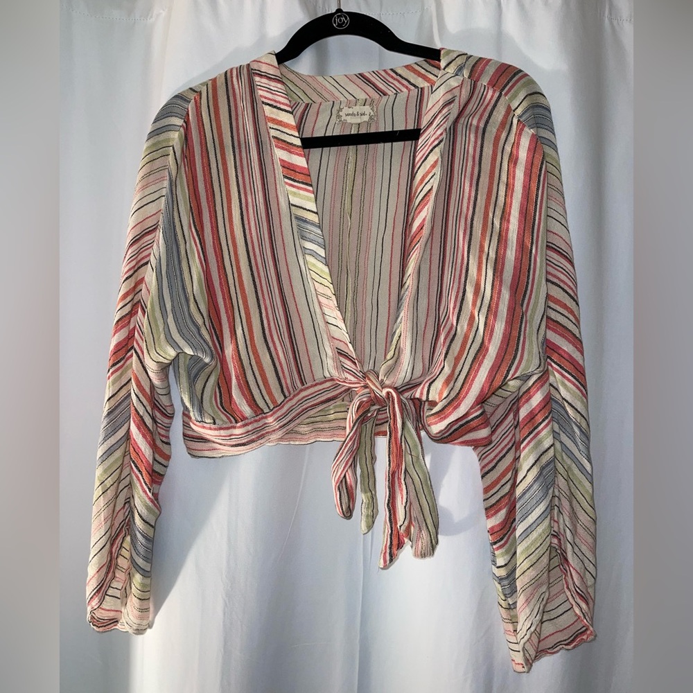 Striped Wrap Top
